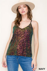 Sequined Cami Tank Top
