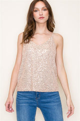 Sequined Cami Tank Top