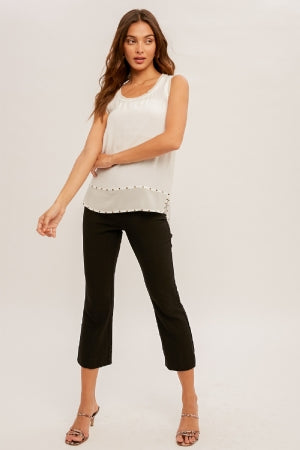 Chiffon Studded Tank