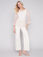Multicolor Tape Yarn Fishnet Top